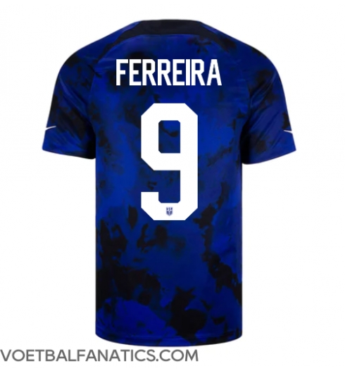 Verenigde Staten Jesus Ferreira #9 Uit tenue WK 2022 Korte Mouwen