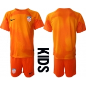 Verenigde Staten Keeper Thuis tenue voor kinderen WK 2022 Korte Mouwen (+ broek)