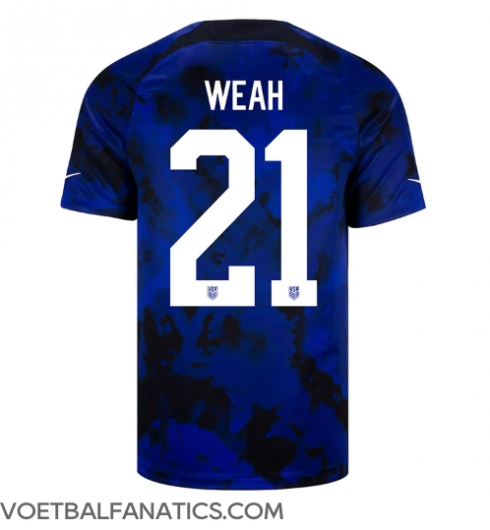 Verenigde Staten Timothy Weah #21 Uit tenue WK 2022 Korte Mouwen