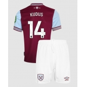 West Ham United Mohammed Kudus #14 Thuis tenue voor kinderen 2024-25 Korte Mouwen (+ broek)