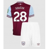 West Ham United Tomas Soucek #28 Thuis tenue voor kinderen 2024-25 Korte Mouwen (+ broek)