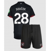 West Ham United Tomas Soucek #28 Uit tenue voor kinderen 2024-25 Korte Mouwen (+ broek)