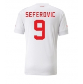 Zwitserland Haris Seferovic #9 Uit tenue WK 2022 Korte Mouwen